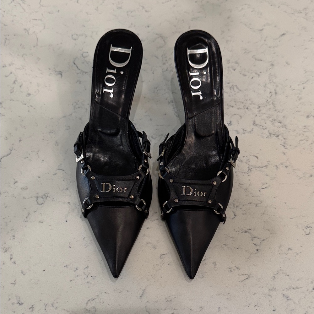 Christian Dior John Galliano Bondage kitten heels